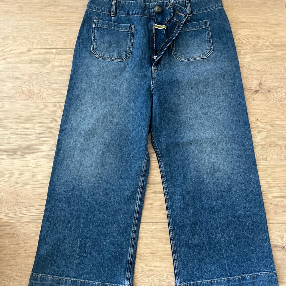 Pilcro Denim Flare Jeans in Deep Blue